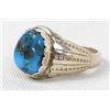 Image 1 : Navajo Sterling Turquoise Ring, Size 11.25