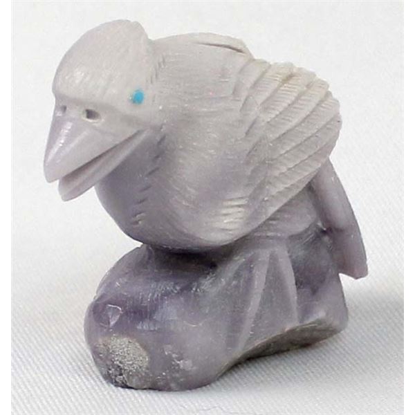 Zuni Angelite Bluejay Fetish by Derrick Kaamasee