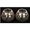 Image 5 : Pr of Hand Blown Gold-gilt Candle Holders