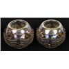 Image 6 : Pr of Hand Blown Gold-gilt Candle Holders