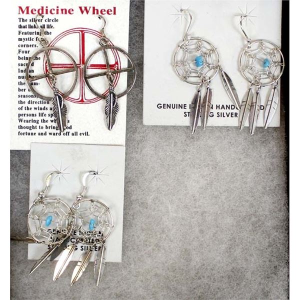 3 Pairs of Navajo Pierced Earrings