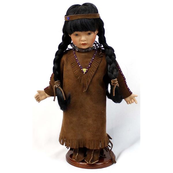 Porcelain Native American Style Doll