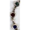 Image 3 : Vintage Mexican Sterling Multi-Stone Bracelet