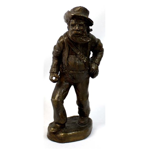 1982 Tom Knapp Bronze Miner Sculpture