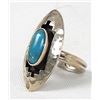 Image 1 : Navajo Sterling Turquoise Ring, Size 10.5