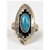 Image 2 : Navajo Sterling Turquoise Ring, Size 10.5