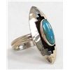 Image 4 : Navajo Sterling Turquoise Ring, Size 10.5