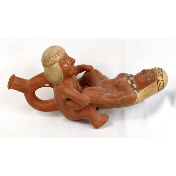 Moche' Culture Erotica Stirrup Pottery Replica
