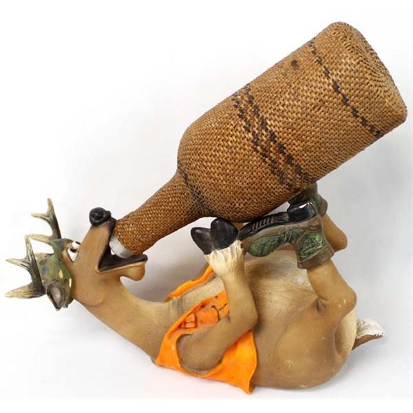 Whimsical Composition Deer Bottle Holder