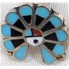 Image 2 : Zuni Sterling Inlay Sun Face Cufflinks