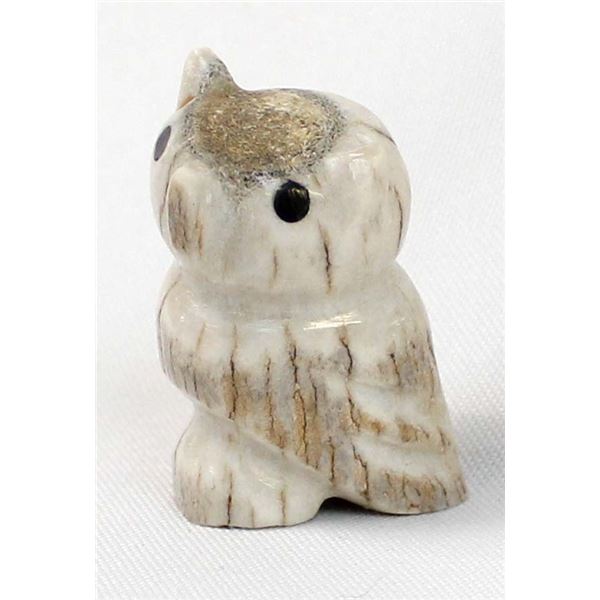 Zuni Antler Owl Fetish by Marvelita Phillips