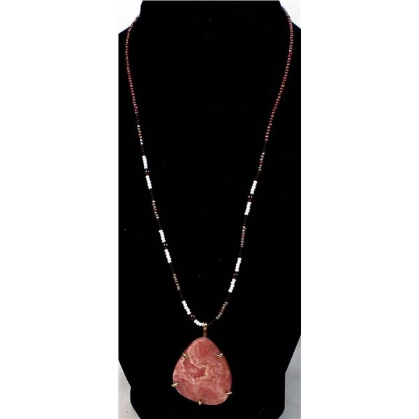 Rhodochrosite Pendant Necklace