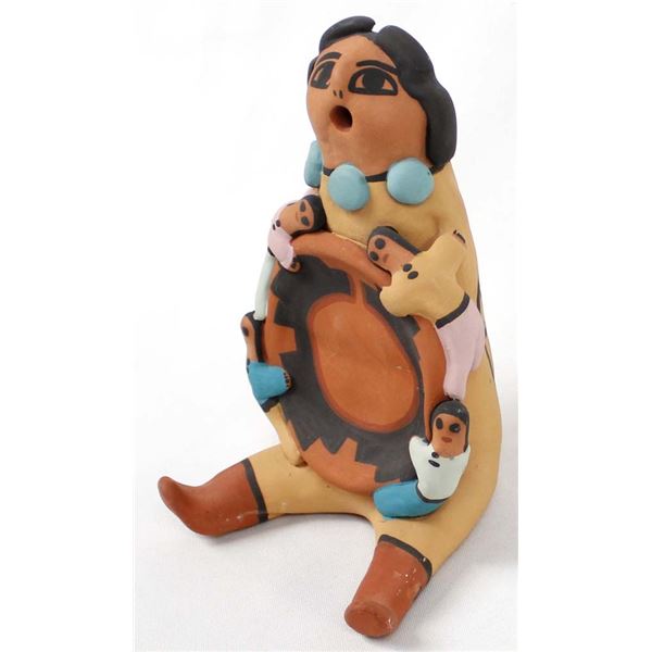 Navajo Pottery Storyteller by Eva Bitonie