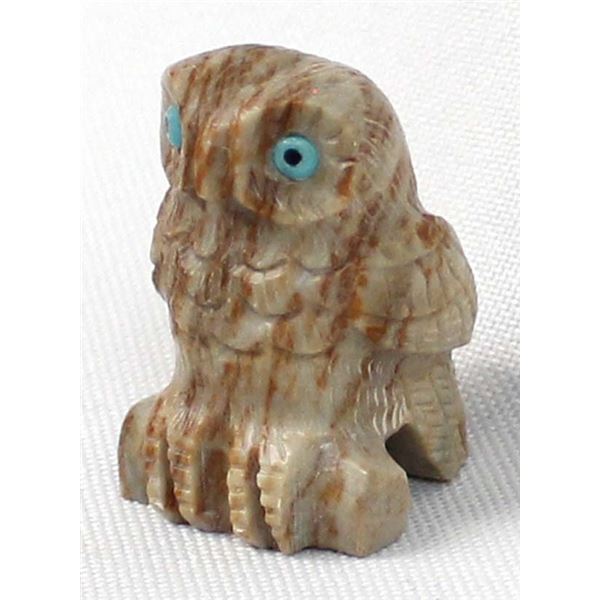 Zuni Picasso Marble Owl Fetish, Christine Banteah