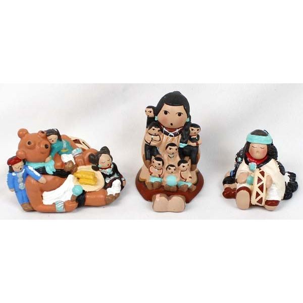 3 Hand Painted Storytellers