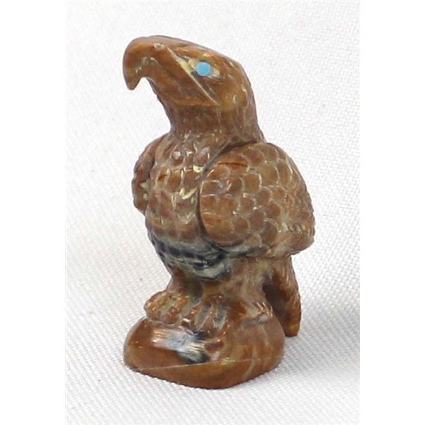 Zuni Picasso Marble Eagle Fetish by Scott Garnaat