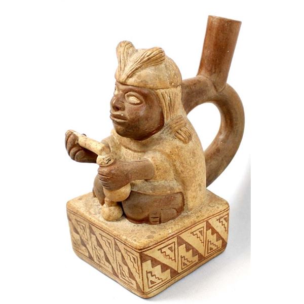 Moche' Culture Stirrup Pottery Replica
