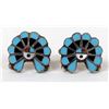 Image 1 : Native American Zuni Sterling Inlay Cufflinks