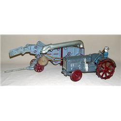 Arcade McCormick-Deering 10-20 Tractor w/ Threshing Machine Cast Iron