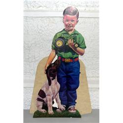 JD Little Boy w/ Tractor Cardboard Standup 