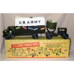 Tin Litho US Army Mobile Unit by Deluxe Toy Corp--Lumar in Original Box