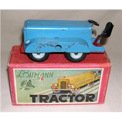 Unusual Lohmann Tin Friction Tractor in Original Box