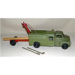 Hubley Bell Telephone Truck w/ Cast Iron Pole Trailer, Boom, and 2-shovels