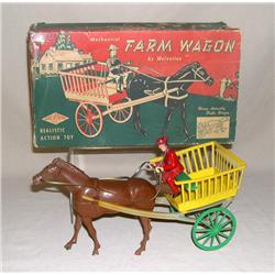 Wolverine Farm Wagon #34 Plastic Windup Toy w/ Original Box