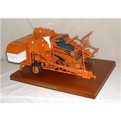 AC Model 60A All-Crop Harvester on a Plaque 1/12th Scale by Franklin Mint