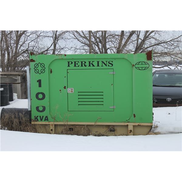 Perkins 100 KVA Gen Set SN.051101, mtd on skid (not running)