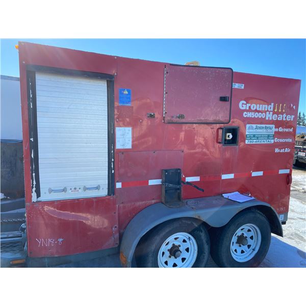 Wacker CH5000 Ground Heater , trailer-mtd c/w 2-6000 lb axles, pindle hitch, SN.5XFCS1627