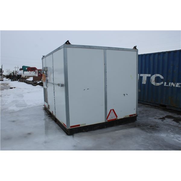 8'x11' Enclosed Unit c/w waterblast Pressure Washer, c/w Isuzu 4 cyl deisel & 20HP Elec Motor, reel 
