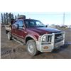 Image 3 : 11/04 Ford 350, KING RANCH, 4x4, Diesel, Auto, 321,387 Km, Burgundy, Full Load c/w 8' deck (poor gla
