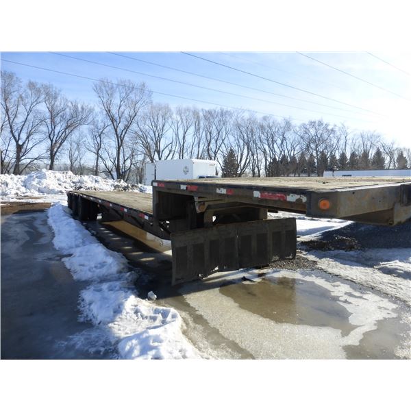 2002 Manac 53' Step Deck. Tires 275/70/22.5, Air ride, Certified to Feb 2023, SN. 2M543161321083706 
