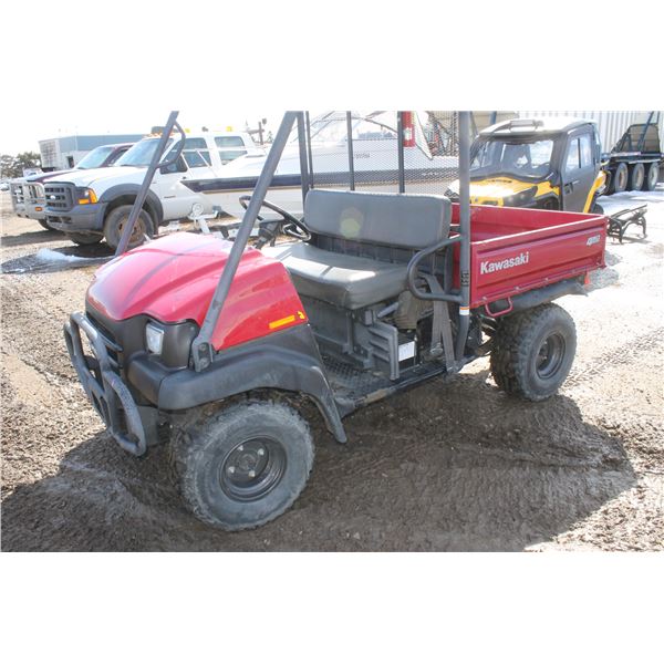 2007 Red Kawasaki Mule, 4x4, single seater, showing 112 hrs, Sn.JK1AFCE167B550706
