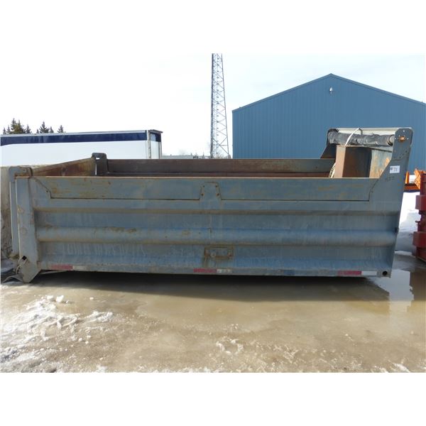 15' Gravel Box c/w hyd ram and roll tarp