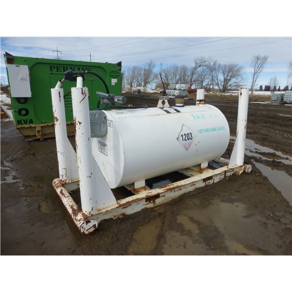 2003 Westeel Tank, 1300 Litre, Double Wall c/w skid and 12V Pump