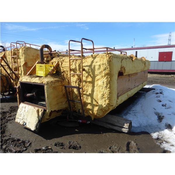 Yellow Insulated Tank, Approx. 8' x 16' c/w Hyd. Pump
