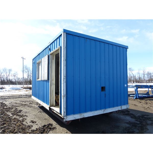 Blue Portable Washroom, Skid Unit, Approx. 10 1/2' x 16 1/2' c/w Contents, Fire Extinguiser, Hose, S