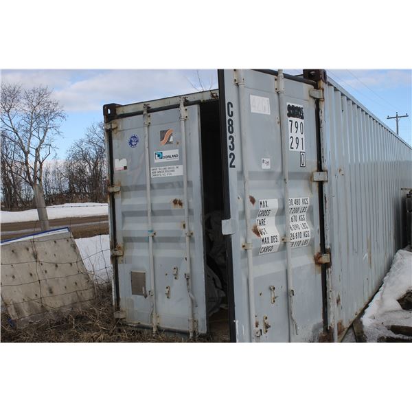 Grey 40' x 8' Seacan