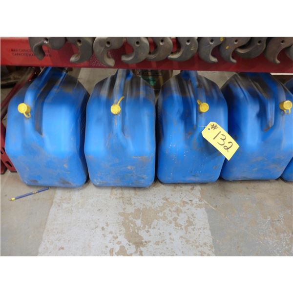 6- Blue Jerry Cans, 5 with DEF Fluid and 3 Pylons