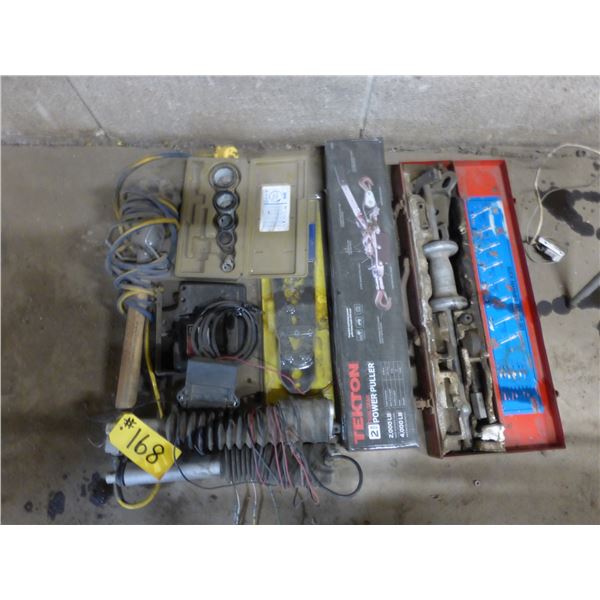 Slide Hammer, Come-a-long, Crimping Tool and Hole Saws