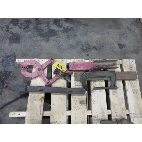 Pallet Puller, C-Clamp and Stake Pins