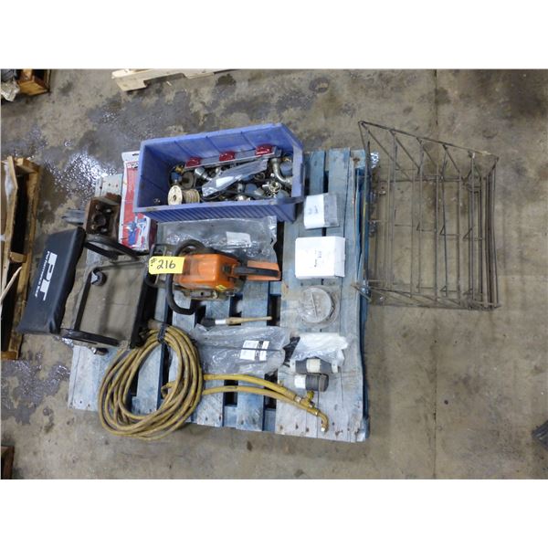 STIHL 15" Chain Saw, Pintle Hitch and Pistol Grease Gun