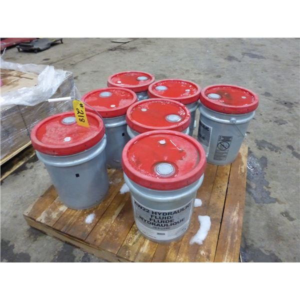 7 Pails of AW#22 Hydraulic Fluid
