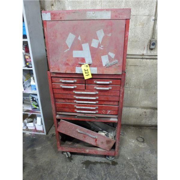 Snap-On Tool Box c/w Small Amount of Drill Bits, Wrenches, Pliers, Sockets etc.