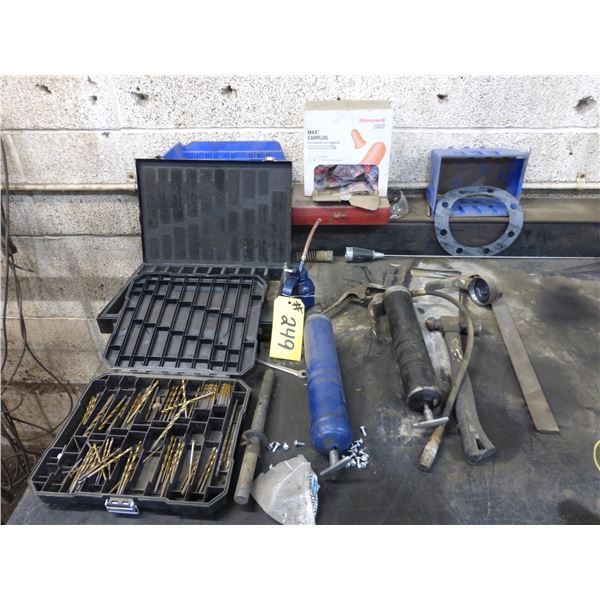Drill Bits, Grease Gun and Oil Can