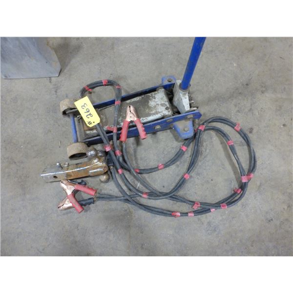 Hyd. Floor Jack, Booster Cables and Receiver Hitch
