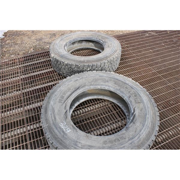 2- Tires 11R x 22.5's