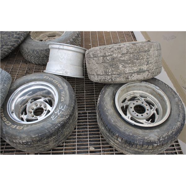 4- 8 Bolt Mags c/w 7 Tires